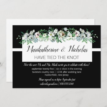 Sprays Of Flowers After Wedding Party Invitation by PetitePaperie at Zazzle