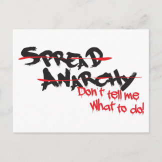 Spread Anarchy! Postcard