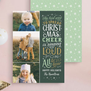Spread Christmas Cheer Hand Lettering Holiday Card