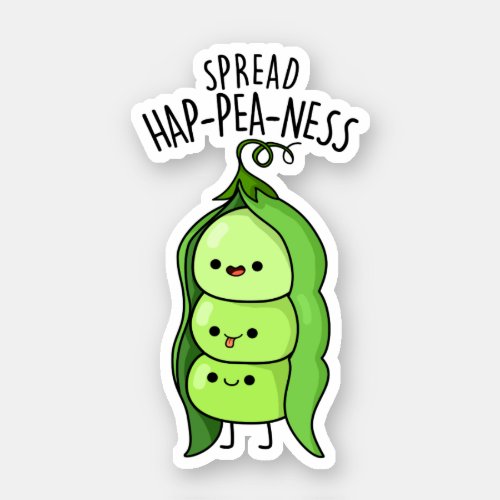Spread Hap_pea_ness Cute Peas Pun Sticker