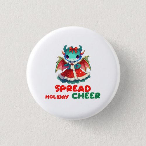 Spread Holiday Cheer Cute Dragon Ball Button