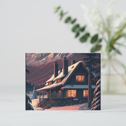 Spread Holiday Cheer with a Wintery Postcard