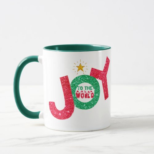 Spread Holiday Joy to the World Christmas Mug