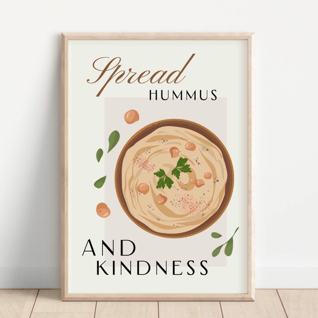 Spread Hummus and Kindness Kitchen Decor (Creator Uploaded)