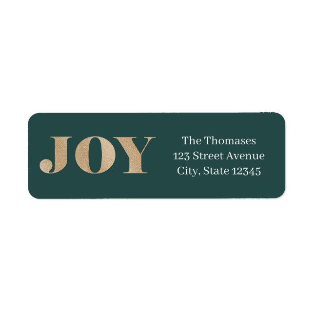 Spread Joy EDITABLE COLOR Holiday Address Label (Front)