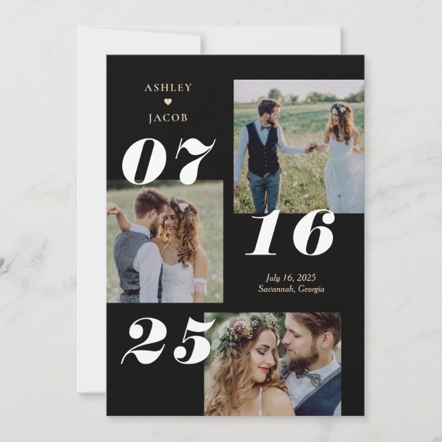 Spread Joy EDITABLE COLOR Save The Date Card (Front)