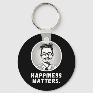 Spread Joy Happiness S Typography With Vector Illu Keychain