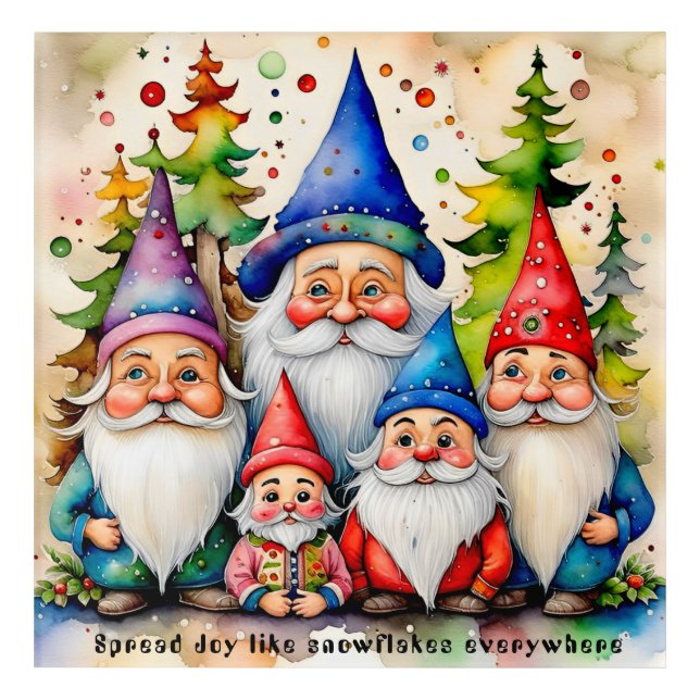 Spread Joy Like Snowflakes Everywhere Acrylic Wall Acrylic Print (Front)