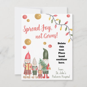 Spread Joy Not Germs Elf Hand Sanitizer Gift Card