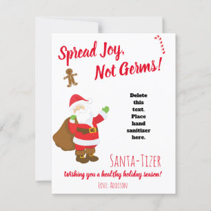 Spread Joy, Not Germs! Hand Sanitizer Card
