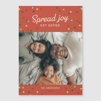 Spread Joy, Not Germs Holiday Magnetic Card