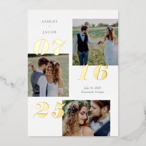 Spread Joy REAL FOIL Save The Date Card