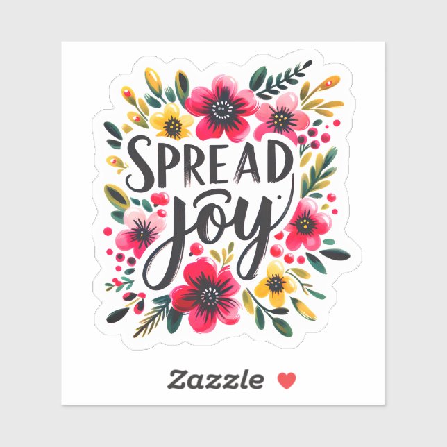 Spread Joy With Vibrant Flowers Sticker (Sheet)
