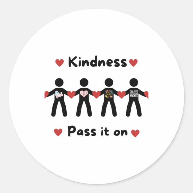 Spread Kindness13  Classic Round Sticker (Front)