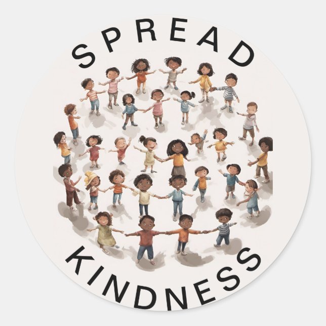 Spread Kindness Classic Round Sticker (Front)