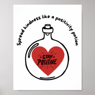 Spread Kindness Like A Positivity Potion Sticker Poster