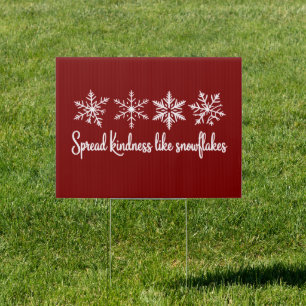 Spread Kindness Like Snowflakes Christmas Sign
