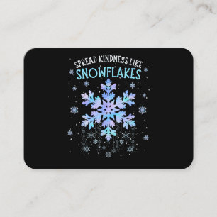 Spread Kindness Like Snowflakes Christmas Teacher Business Card