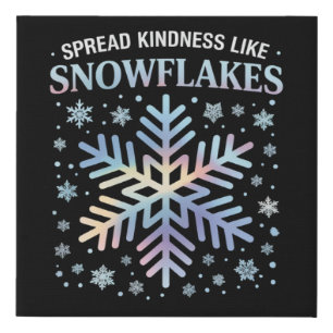 Spread Kindness Like Snowflakes Christmas Teacher Faux Canvas Print