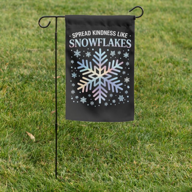 Spread Kindness Like Snowflakes Christmas Teacher Garden Flag (In SItu)
