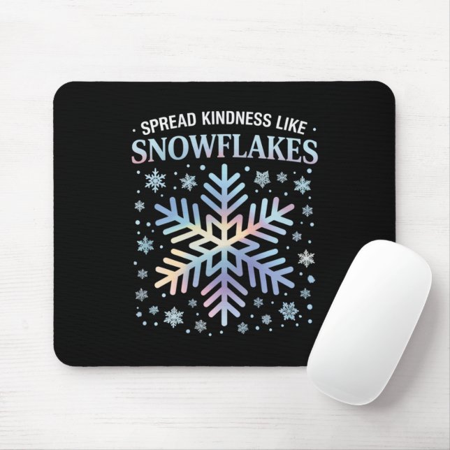 Spread Kindness Like Snowflakes Christmas Teacher Mouse Pad (With Mouse)