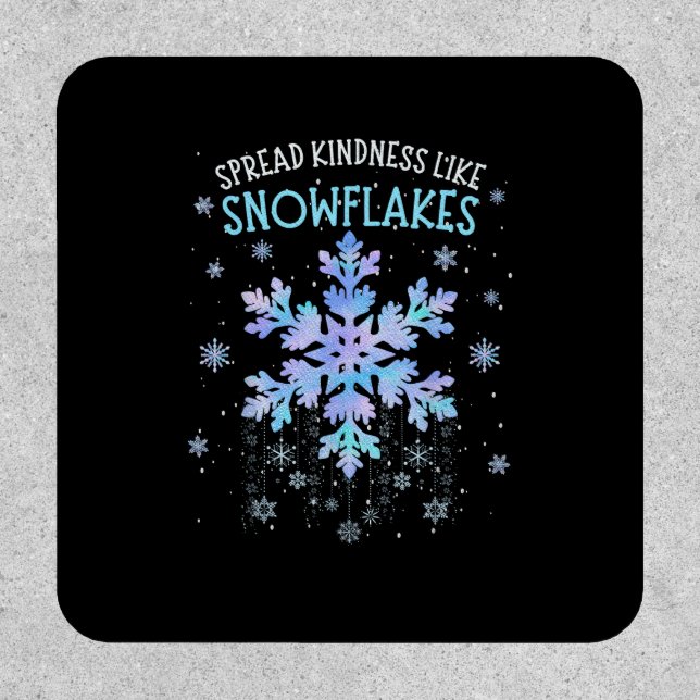 Spread Kindness Like Snowflakes Christmas Teacher  Patch (Front)