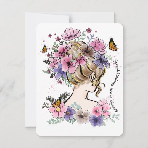 spread kindness like wildflowers motivational gift holiday card