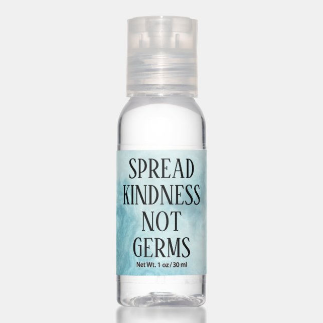 Spread Kindness Not Germs Custom Text Hand Sanitizer (Front)