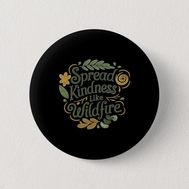 Spread Kindness - Positive Affirmation Sticker  Button (Front)