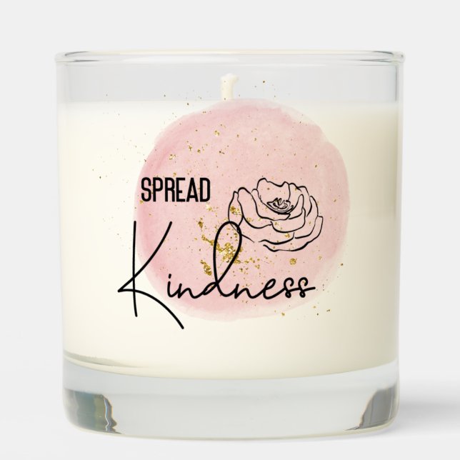 Spread Kindness Quote Scented Candle (Front)