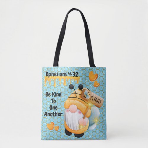 Spread Kindness Wings with our Bee_Gnome Tote Bag