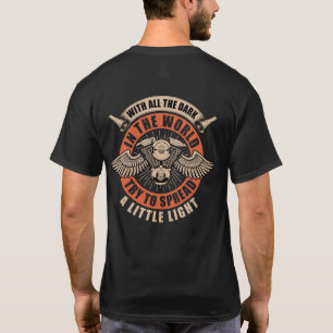 Spread light Biker style tee