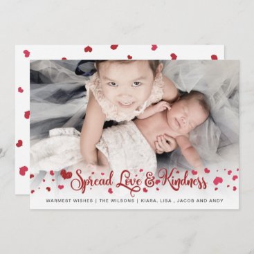 Spread Love and Kindness Photo Valentines Day  Holiday Card