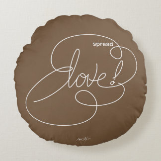 spread LOVE - Bold CloudS - W Round Pillow