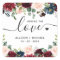 Spread Love Burgundy Navy Floral Wedding Sanitizer