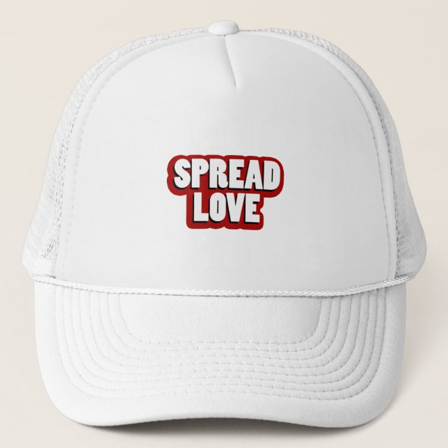 Spread Love Design Trucker Hat (Front)