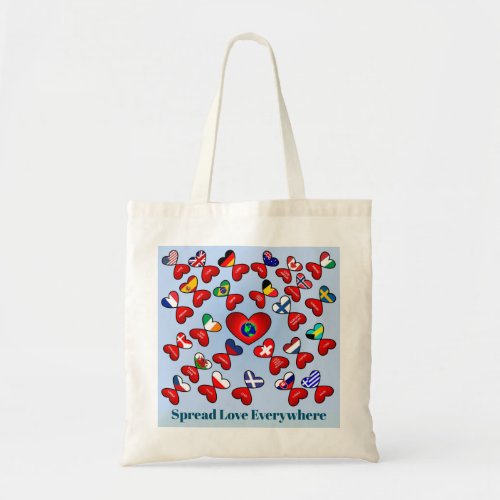 Spread Love Everywhere Different Languages Tote Bag