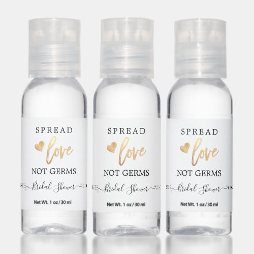 Spread Love Faux Gold Heart Hand Sanitizer
