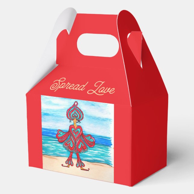 Spread Love, girl dressed in love! Favor Boxes (Front)