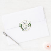Spread Love Greenery Baby Shower Sanitizer Favor Classic Round Sticker (Envelope)