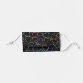 Spread Love Hearts Pattern Kids' Cloth Face Mask (Front, Folded)