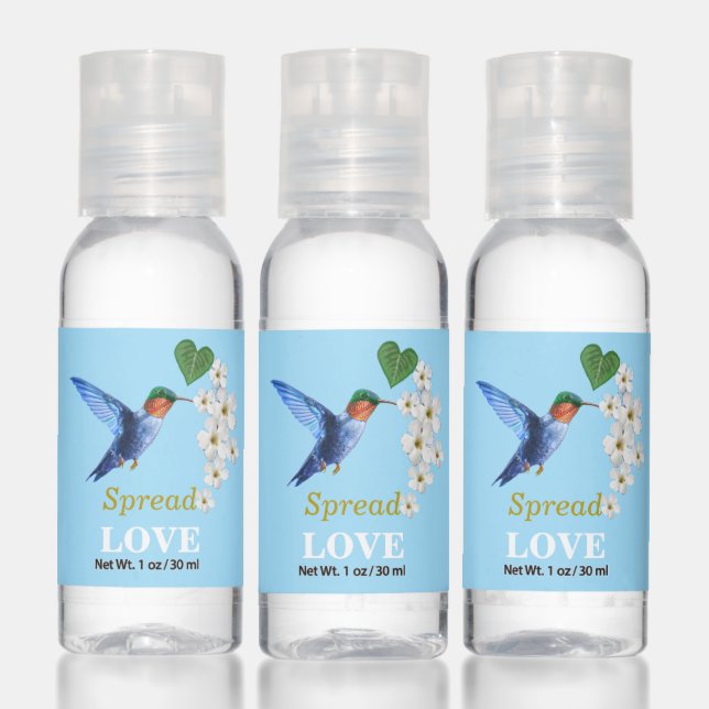 Spread love hummingbird & flowers Hand Sanitizer (Set)