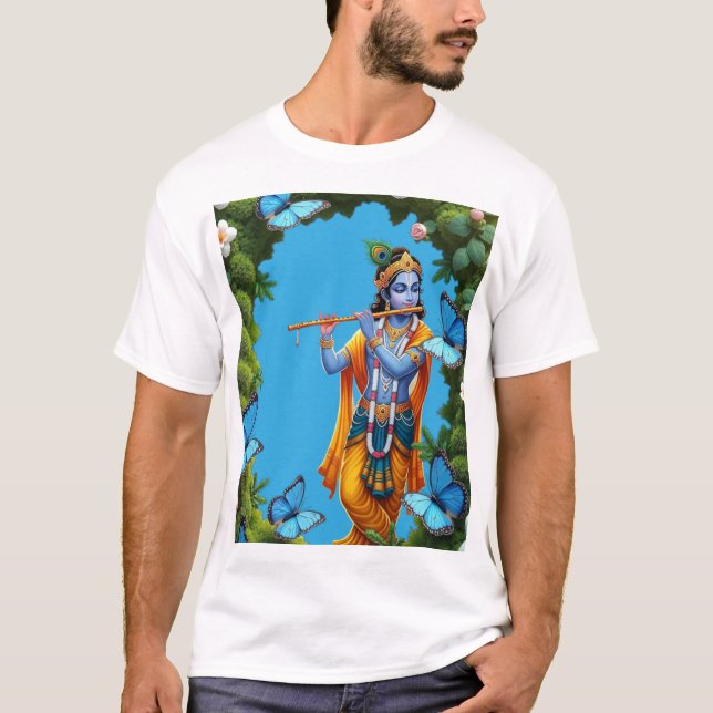 Spread Love, Live Like Krishna – Divine Wisdom  T-Shirt (Front)