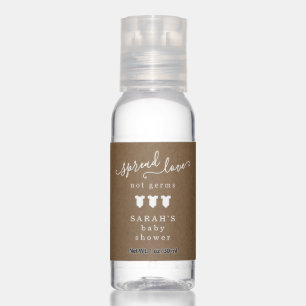 Spread Love Not Germ Baby Shower Favor Hand Sanitizer