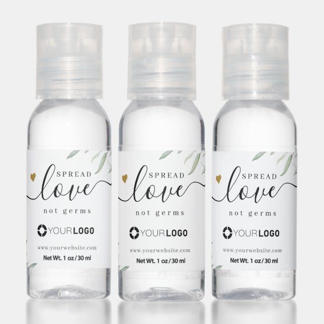 Spread Love Not Germ Greenery business logo Hand Sanitizer (Set)