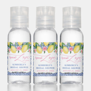 Spread Love Not Germs Amalfi Lemons Wedding Shower Hand Sanitizer