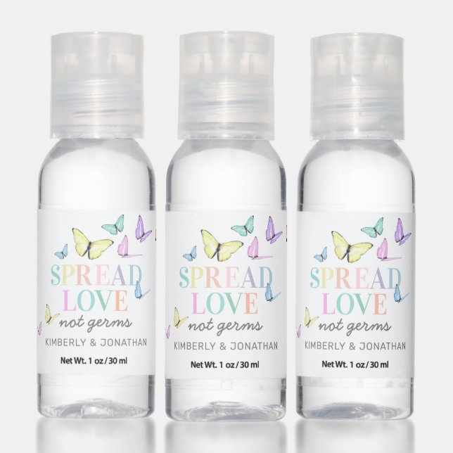 Spread Love Not Germs Butterflies Hand Sanitizer (Set)
