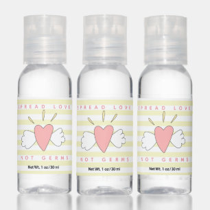 Spread Love, not Germs - Cute Winged Heart Hand Sanitizer