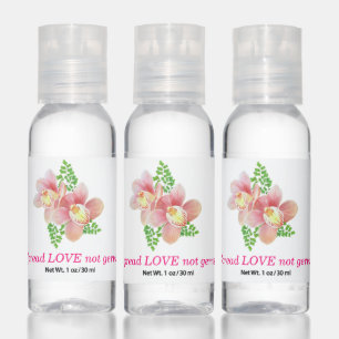 Spread love not germs orchid flowers hand sanitizer