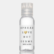 Spread Love Not Germs Personalized Wedding Favor